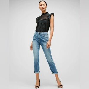 7 For All Mankind Luxe Josefina in Bright Light Broken Twill